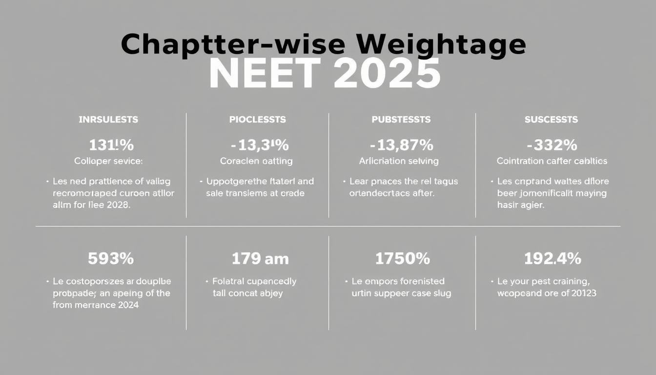 Chapter-Wise Weightage Analysis for NEET 2025